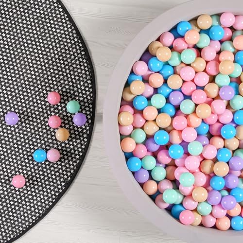 GOGOSO Ball Pits Balls Toddlers 50 100 200 500 Plastics Shape Ball Non-Phthalate Non-BPA Non-Toxic 2.2-Inch Crush Proof Play Balls,7 Mix Colors, 100 Balls - Thumbnail 3