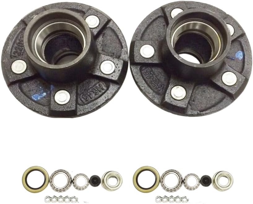 5 Lug Trailer Idler Hub Kit 5 on 4.5 for 3500 lbs Axle 5x4.5 (Pack 4)