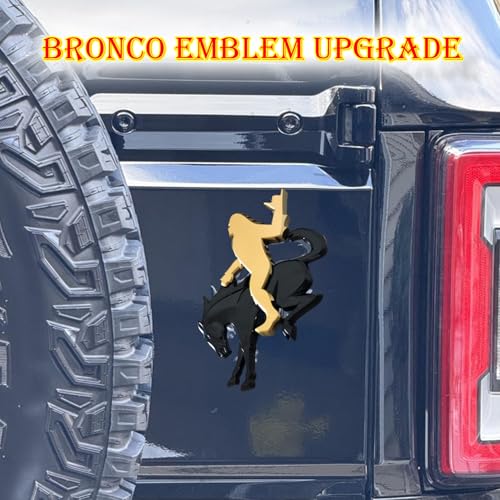 Add-A-Squatch Emblem for Bronco,3"x4" Tailgate Overlay - Design 3D Raised SUV Accessory (Relax, Bronze) — view 4