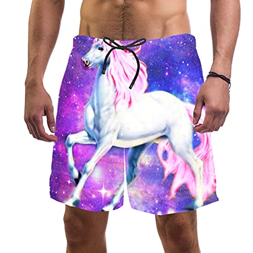Short de bain de surf et plage imprimé galaxie pour les vacances