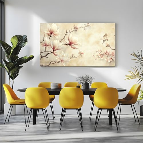 Tableau oiseau grand format pour sublimer un mur blanc