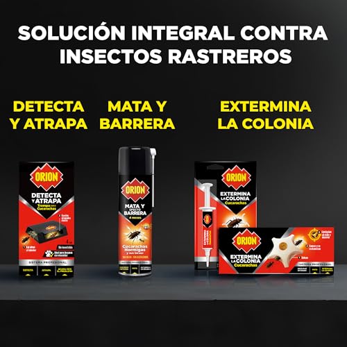 Orion - Cebo Mata Cucarachas, Elimina la Colonia y Nido, Gel de Alta Atracción, Eficacia profesional con Acción Prolongada - 3 uds
