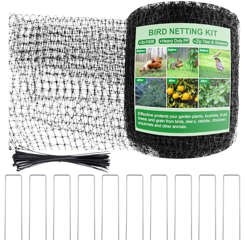 SPORTYOUTH Bird Netting Deer Fence Netting for Garden 5x100