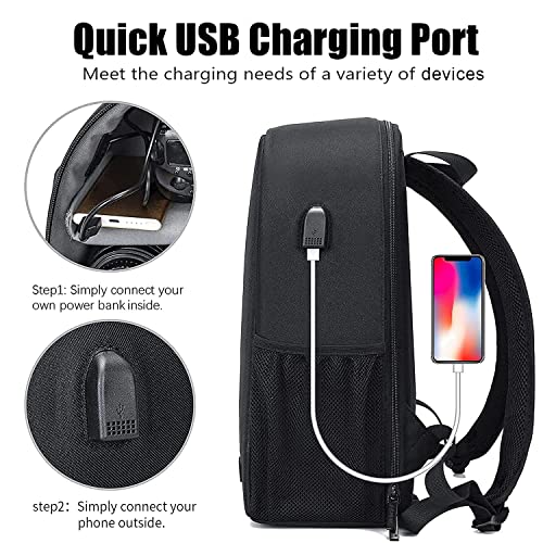 Mochila para cámara Cwatcun con cubierta de lluvia y USB miniatura 3