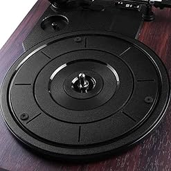 QHYTL Tourne-Disque, Gramophone, Tourne-Disque Tourne-Disque Haut-parleurs de phonographe sans Fil 3-Speed Belt-Drive… - Les Beatles, Paul McCartney, John Lennon, RIngo Starr, George Harrison QHYTL Tourne-Disque, Gramophone, Tourne-Disque Tourne-Disque Haut-parleurs de phonographe sans Fil 3-Speed Belt-Drive… – Image 4