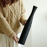 Ceramic Vase Home Decor, Tall Vase for Table, Floor, Modern Rustic Farmhouse Decorative Flower Vase for Pampas Grass and Flowers, Living Room, Office, Bedroom Decoration (Black, 19.7 Inch Tall)