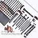 25 pcs Makeup Brush Set Holder Black Professional Kabuki Powder Concealers Eye shadows Blush Eyeliner Eyebrow Contour Eye blending Brushes (25pcs brush with holder)