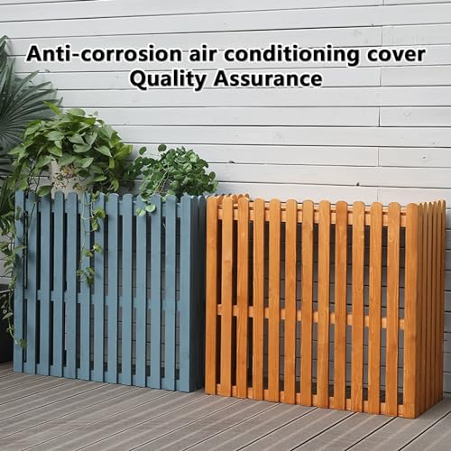 Cubierta de ventilación para aire acondicionado exterior madera 3