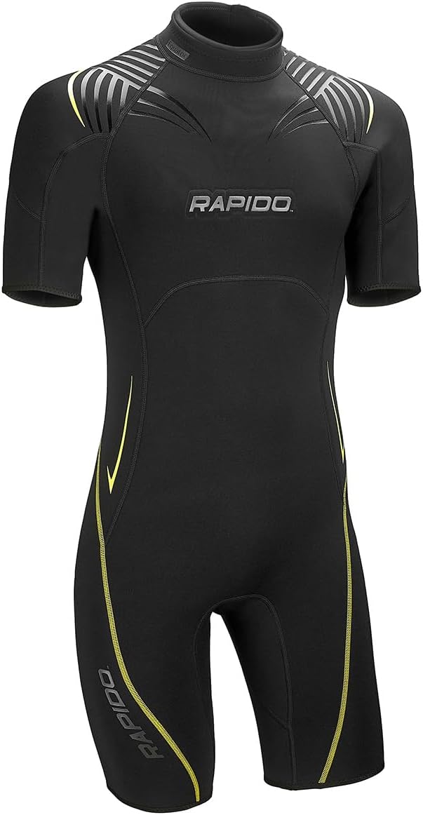 Phantom Aquatics Rapido 2.5mm Men's Shorty Wetsuit for Scuba Diving, Snorkeling, Surfing, Watersports