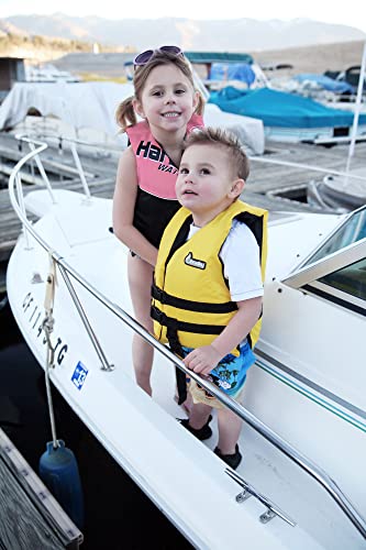 Hardcore Coast Guard Type Iii Pfd For Youth; Life Vest Flotation Device; Life Jacket Paddle Vest For Big Kids From 50-90 Pounds; Jet Ski, Wakeboard, Hardshell Kayak Lufe Jacket #TOP5