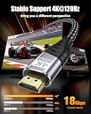 Kabel HDMI 4K TEFLOTY, kabel HDMI 2.0 Ultra Highspeed 4K 60 Hz 18 Gb/s z Ethernet/Audio Ruckkanal, obsﾅＶguje 4K 3D HDR UHD HDMI, kompatybilny z HDTV, PS5/4/3, Xbox Series X/S, monitorem, 10 m