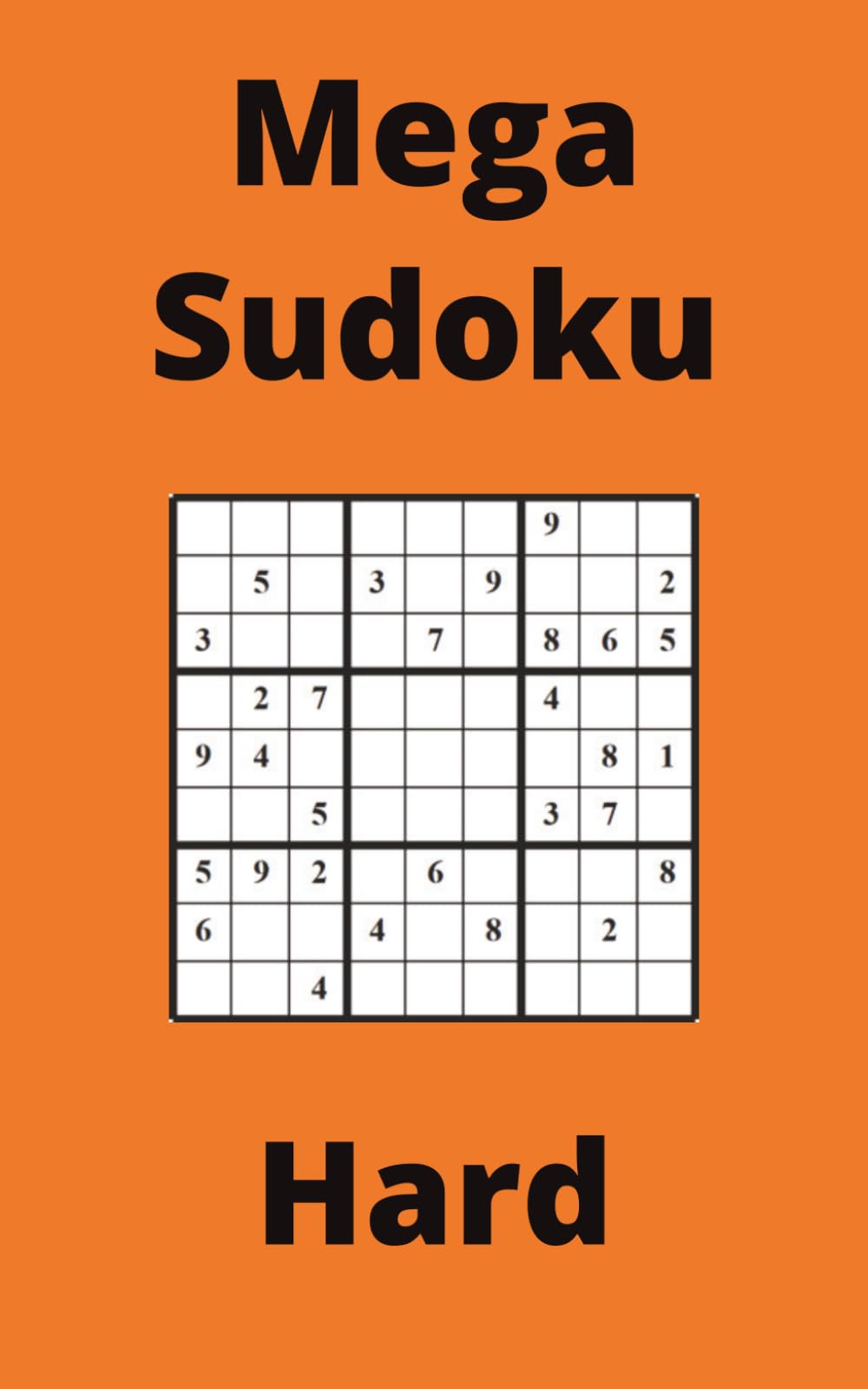 Orange Mega Sudoku Book, 9x9 Puzzles, 100 Pages, 5x8, Hard