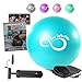 Live Infinitely Professional Grade 9 Inch Anti-Burst Mini Pilates Ball for Home Exercise, Balance Training, Yoga & Barre Workout – Includes Hand Pump, Needle Valve & Mesh Carrying Bag (Teal)