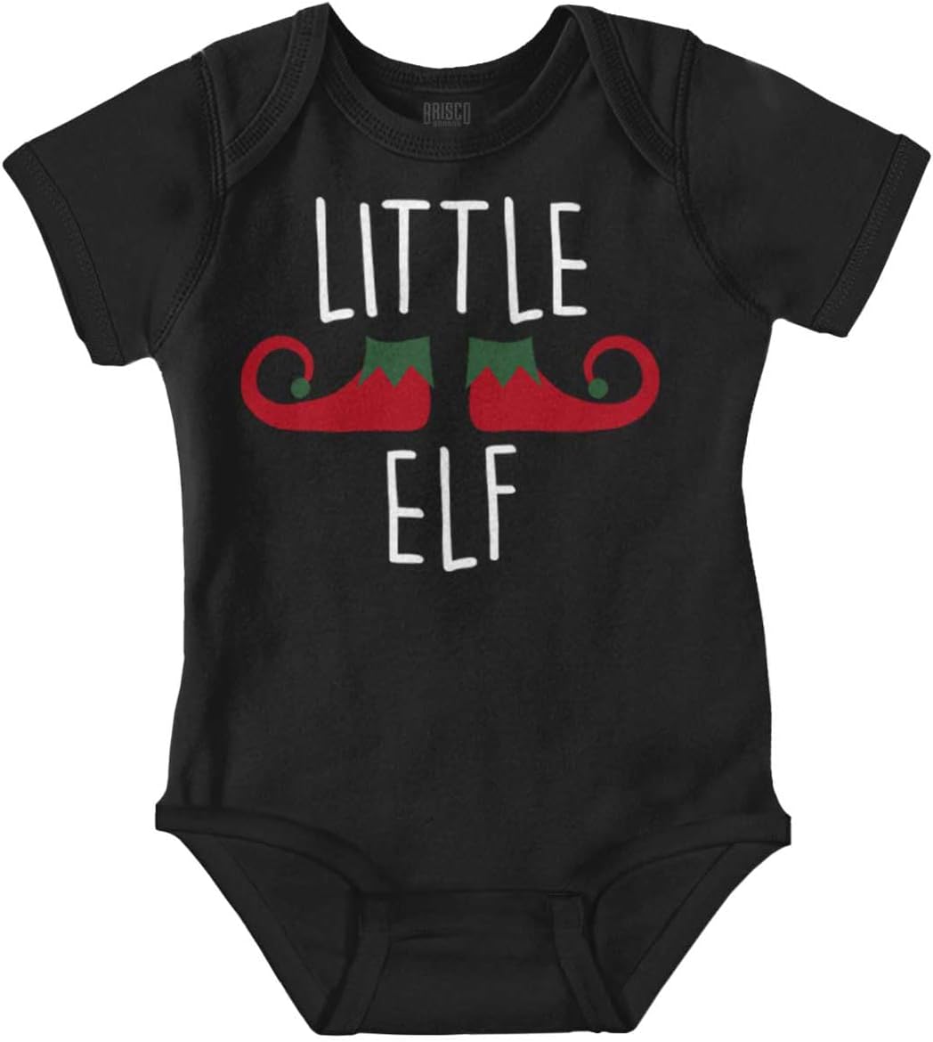 Brisco Brands Little Elf Christmas Xmas Baby Romper Boys or Girls