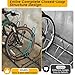 Floor Bike Rack for 5 Bikes, Safeguard Disc Brakes & Derailleurs Design, Waterproof Bicycle Stand Indoor/Outdoor/Garage Use, Fits 12