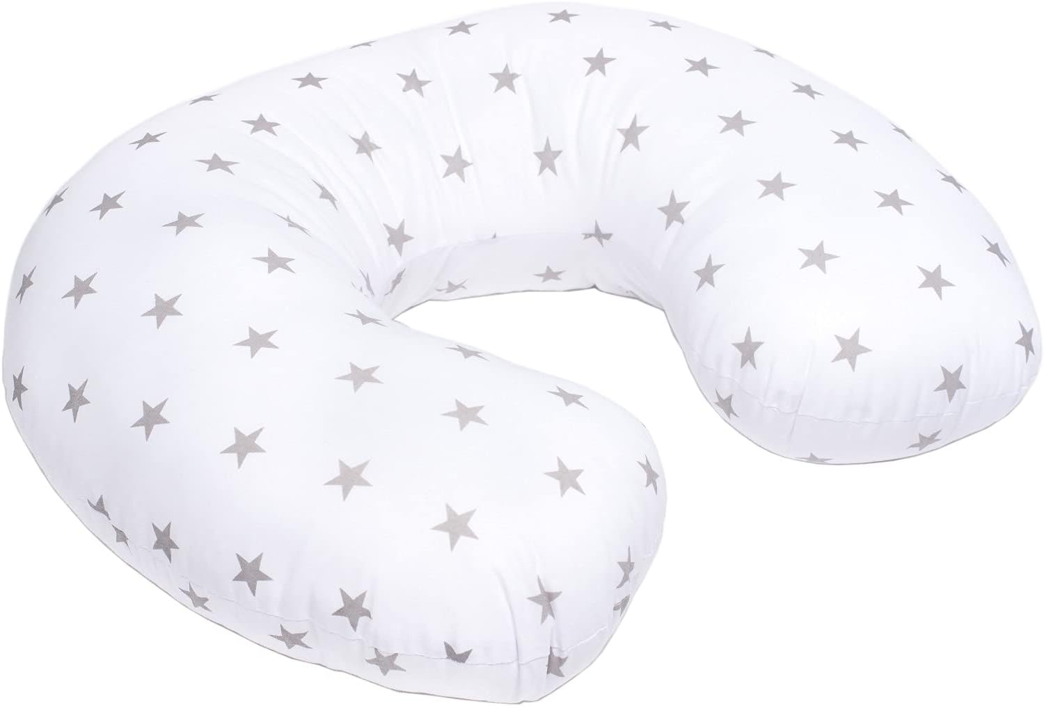 BREAST FEEDING MATERNITY NURSING PILLOW BABY SUPPORT AMAZING DESIGNS (Stars on white)