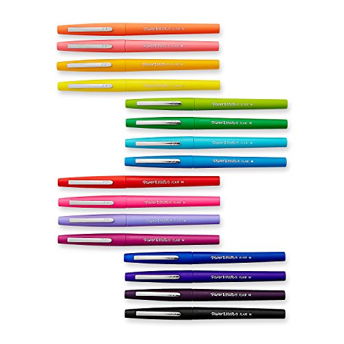 Paper Mate Flair Felt Tip Pens, Medium Point (0.7Mm), Assorted Colors, 16 Count #TOP1
