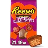REESE'S Assorted Chocolate Peanut Butter Shapes, Valentine's Candy Bag, 21.49 oz