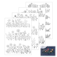 Wasserlösliche Stickmuster Stickaufkleber Stickvorlagen Stickmusters Zum übertragen Von Stickmustern Lösliches Stickpapier Stick- Und Stickmuster Zum Aufbügeln, Mit Abwaschbarkeit, Blumen