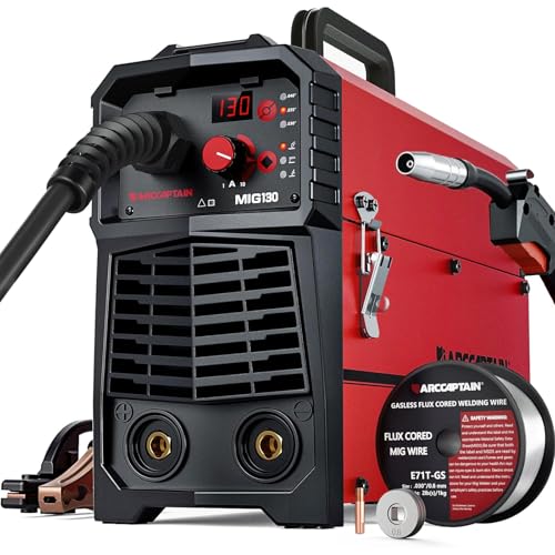 ARCCAPTAIN 130A MIG Welder, 110V Flux Core MIG...