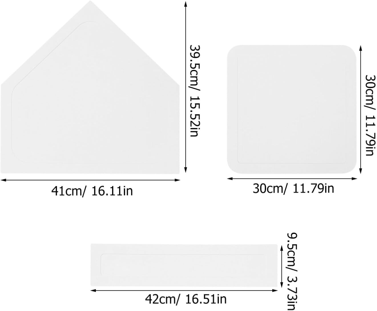 Yardwe 5pcs Rubber Baseball Plate Non-Slip Bases for Softball Baseball Practice for School Gym Classes and Outdoor Games