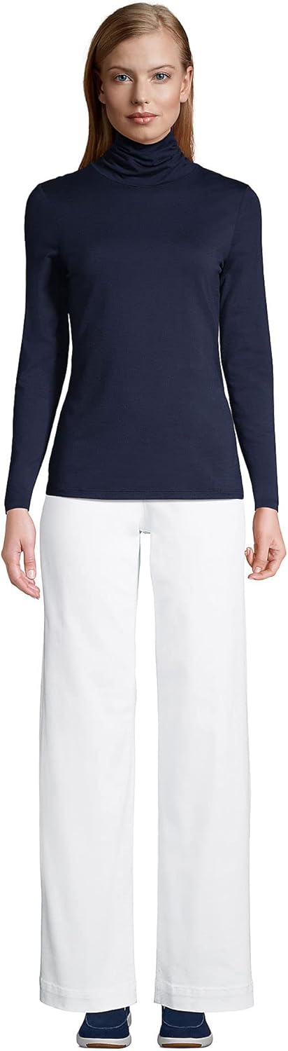 Lands' End Lightweight Jersey Long Sleeve Turtleneck - Image 5