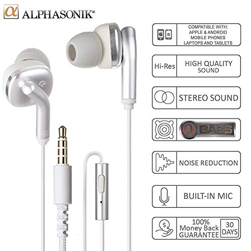 Alphasonik Premium In Ear Noise Isolating Headset Earphones/Earbuds/Headphones with Stereo Microphon - //coolthings.us