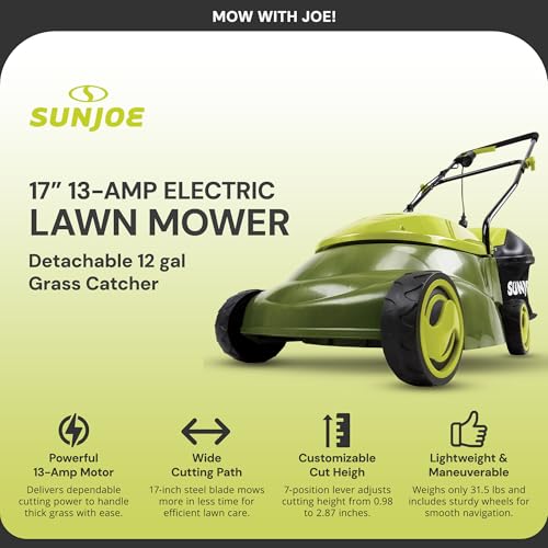 Sun Joe Mj403e Review - Mow Joe 17-Inch 13-Amp Electric Lawn Mower/Mulcher Image 2