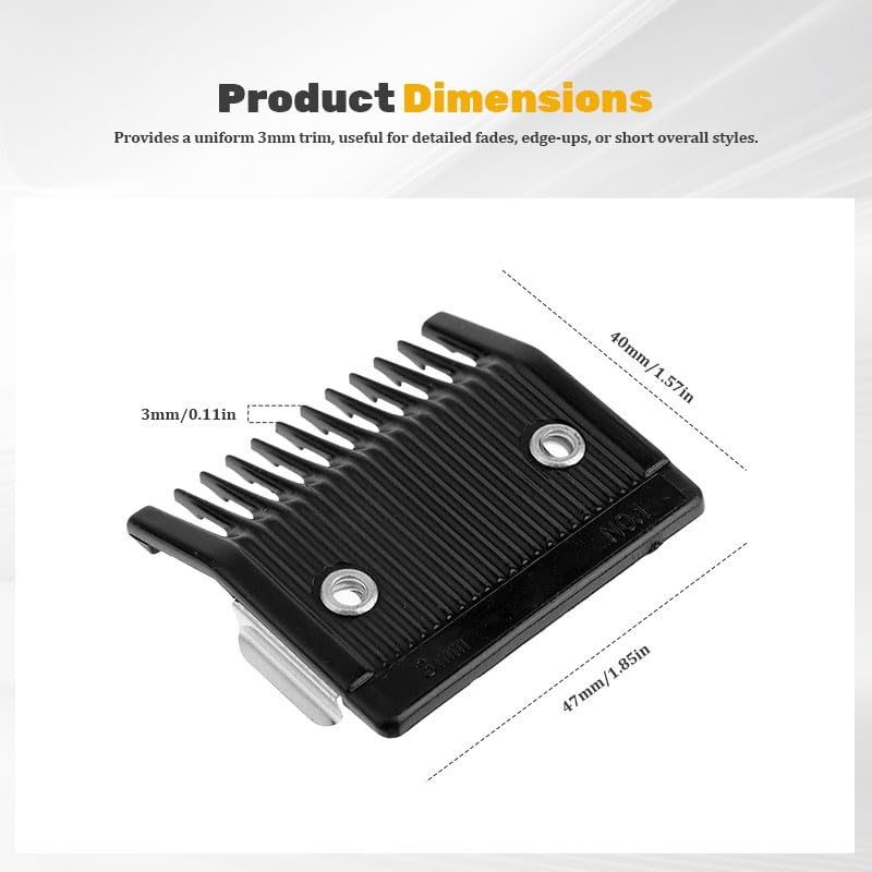 4 PCS Classic Scissor Limit Comb, 13mm Metal Rear Guide Plate, Paired with Hair Clippers for even Trimming and Quick Creation of Multiple Hairstyles.