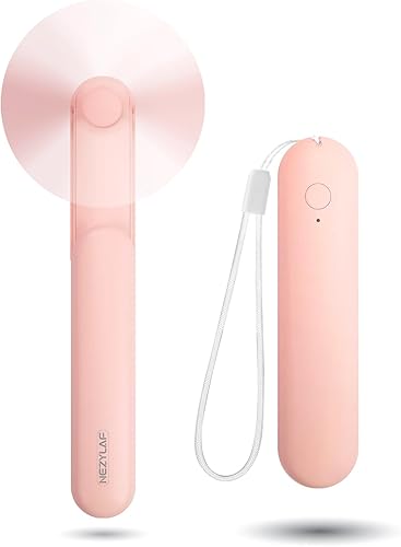 Miniatura 11 de Nezylaf Ventilador Portátil Mini de Mano, Ventilador Personal Pequeño Recargable con Diseño de Banco de Energía de Bolsillo para Viajes/Regalos para