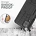 Galaxy A12 Phone Case, Samsung A12 Phone Case with Screen Protector, Shockproof Silicone Protective with Kickstand Hard Phone Cover for Samsung Galaxy A12 (Black)