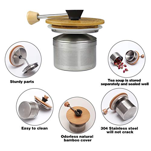 Idealux Glass Tea Pot With Bamboo Lid & Sus304 Stainless Steel Tea Infuser Filter, 34 Oz Stovetop Safe Tea Kettle For Loose Tea #TOP4