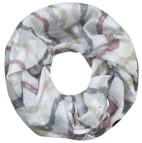 Mega Auswahl Damen Schal Leichter Schlauchschal Viele Modelle (M1Altrosa/Beige/Grau) Cover