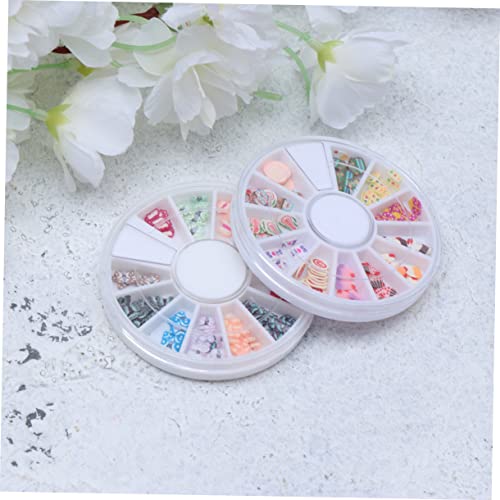 Beaupretty 2 Caixas De Enfeites De Unhas Decorações De Unhas Para Apliques De Arte De Unhas Enfeites