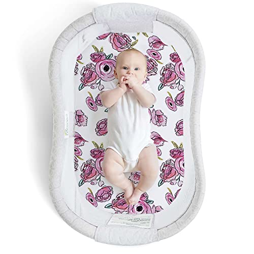 Totaha Premium Stretchy Bassinet Cradle Sheets (2-Pack) Hypoallergenic, Silky Comfort, Buttery Soft, Calming Effect, All-Season Jersey-Knit Sheets,32 X 16 X 3''(Watercolor Flowers & Gouache Flowers) #TOP6