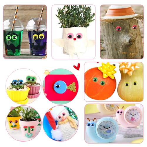 Image of TOAOB 300pcs 18mm Googly Wiggle Eyes Red Dark Green Blue Pink Yellow