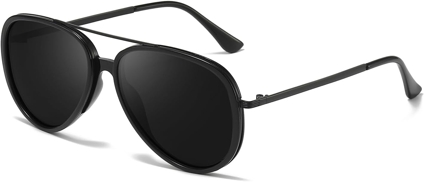 IGnaef Tangle Free Polarized Aviator Sunglasses for Women with UV Protection 2025 Trendy Oversized Shades IF2848