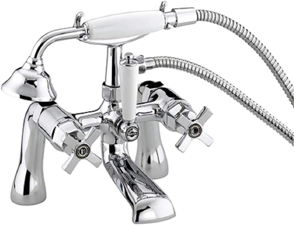 Bristan D2 BSM C CD Art Deco Bath Shower Mixer Bathroom Tap, Chrome