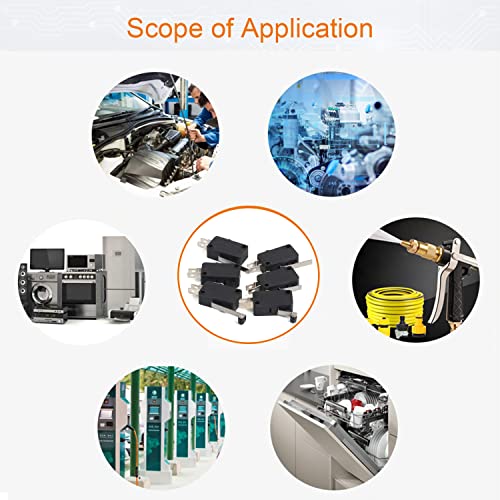 Fielect Tm-1307 Spdt 1No 1Nc Panel Mount Snap Button Type Micro Limit Switch Screw Terminals #TOP5