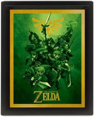 The Legend of Zelda Link 3D Lenticular Poster, Multi-Colour, 10 x 8-Inch