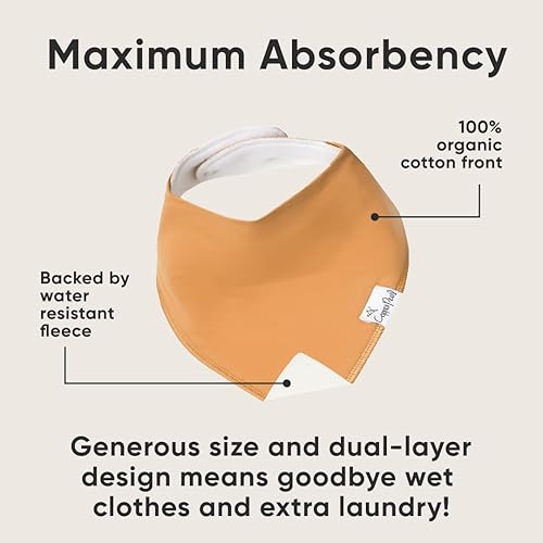 Miniatura 8 de Copper Pearl, juego de 4 baberos tipo bandana para babeo y dentición, paquete de 4 unidades de regalo "Black Basics" de Copper Pearl, juego suave de