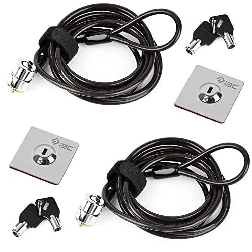 I3C Laptop Cable Lock Hardware Security Cable Lock Anti Theft, Anchor Plate & 2 Keys Compatible with Notebooks Smart Phone Tablet Electronic Products (2 Pack)