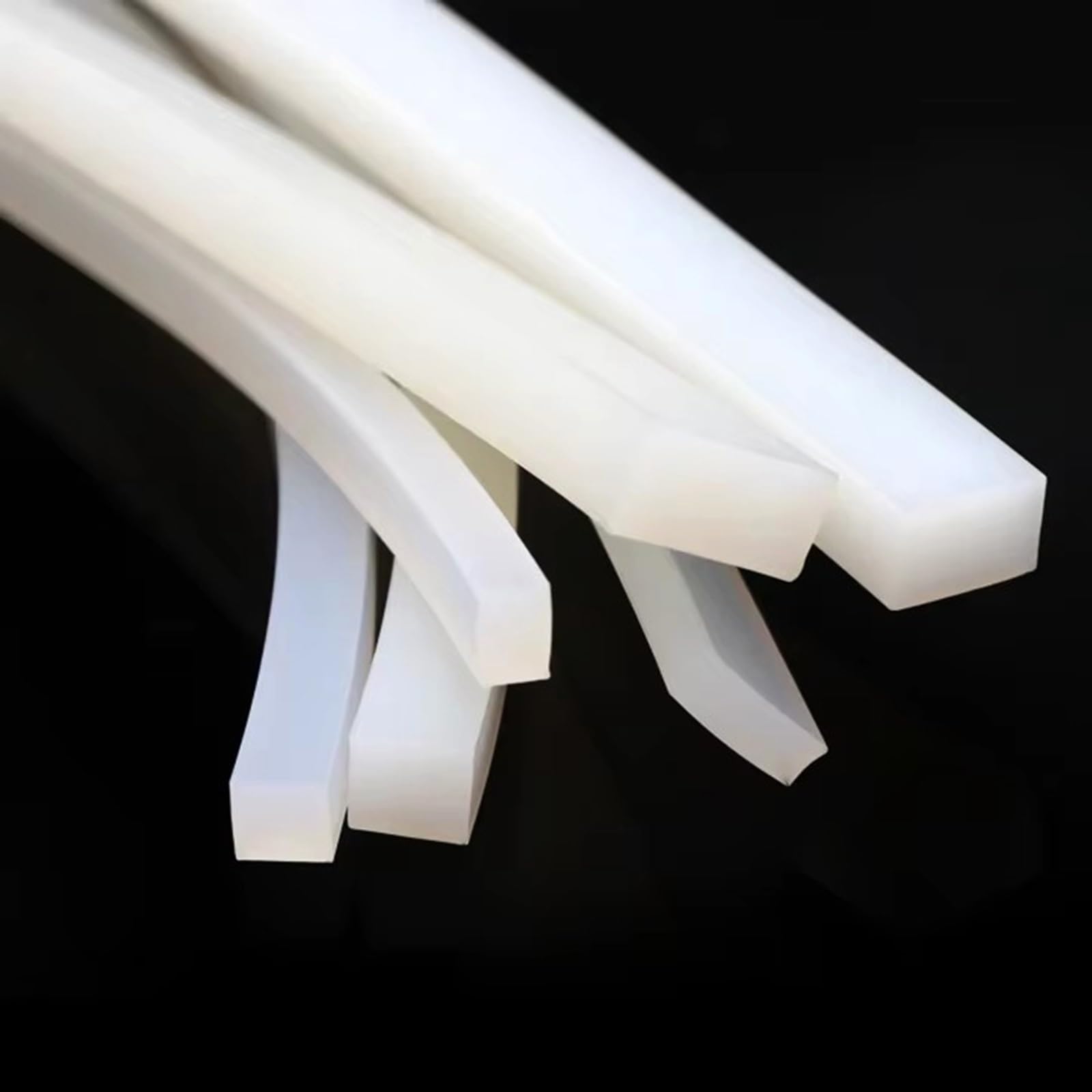Solidna uszczelka z gumy silikonowej odporna na wysokie temperatury 1M, 5 mm x 5 mm / 10 mm / 15 mm / 20 mm / 30 mm (20 x 30 mm)