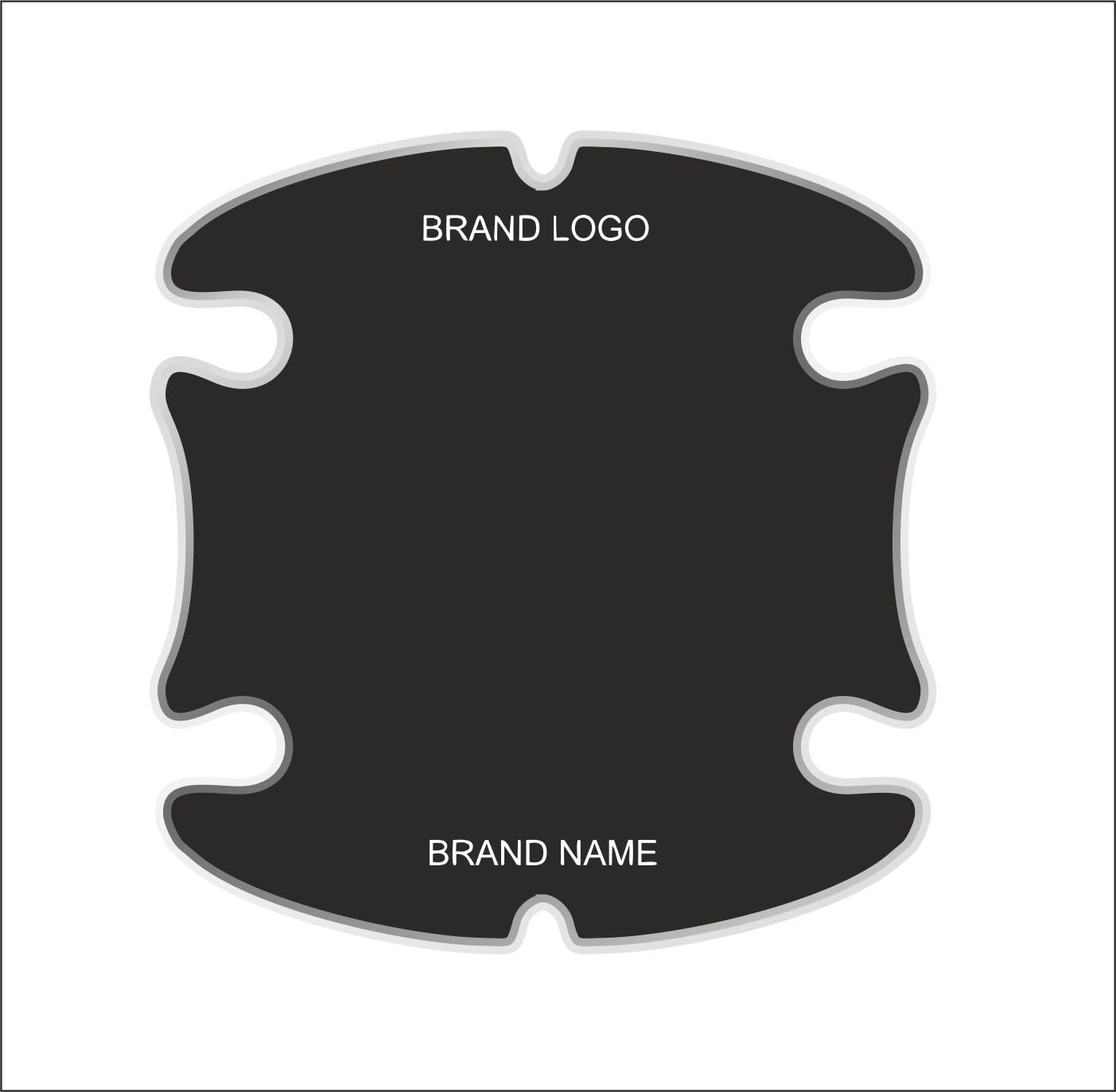 bfrc 3d gel finish car door pure black handle cup scratch guard sticker universal for specific brand (pack of 4) (mrpbvar) (v0lkswagen)