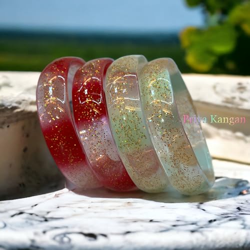 Sparkling Glass Bangle Kada - 2.60 (Medium)