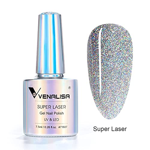 V Venalisa VEN-12ML-1091 TO 1205 Venalisa Holographic Gel Nail Polish,Rainbow Glitter Effect Sparkling Colors Glossy Soak Off Nail Gel Collection Lamp Required For Nail Art Design thumb #8