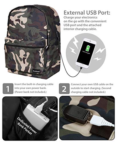 Rockland Classic Laptop Backpack, Camo, Large #TOP5