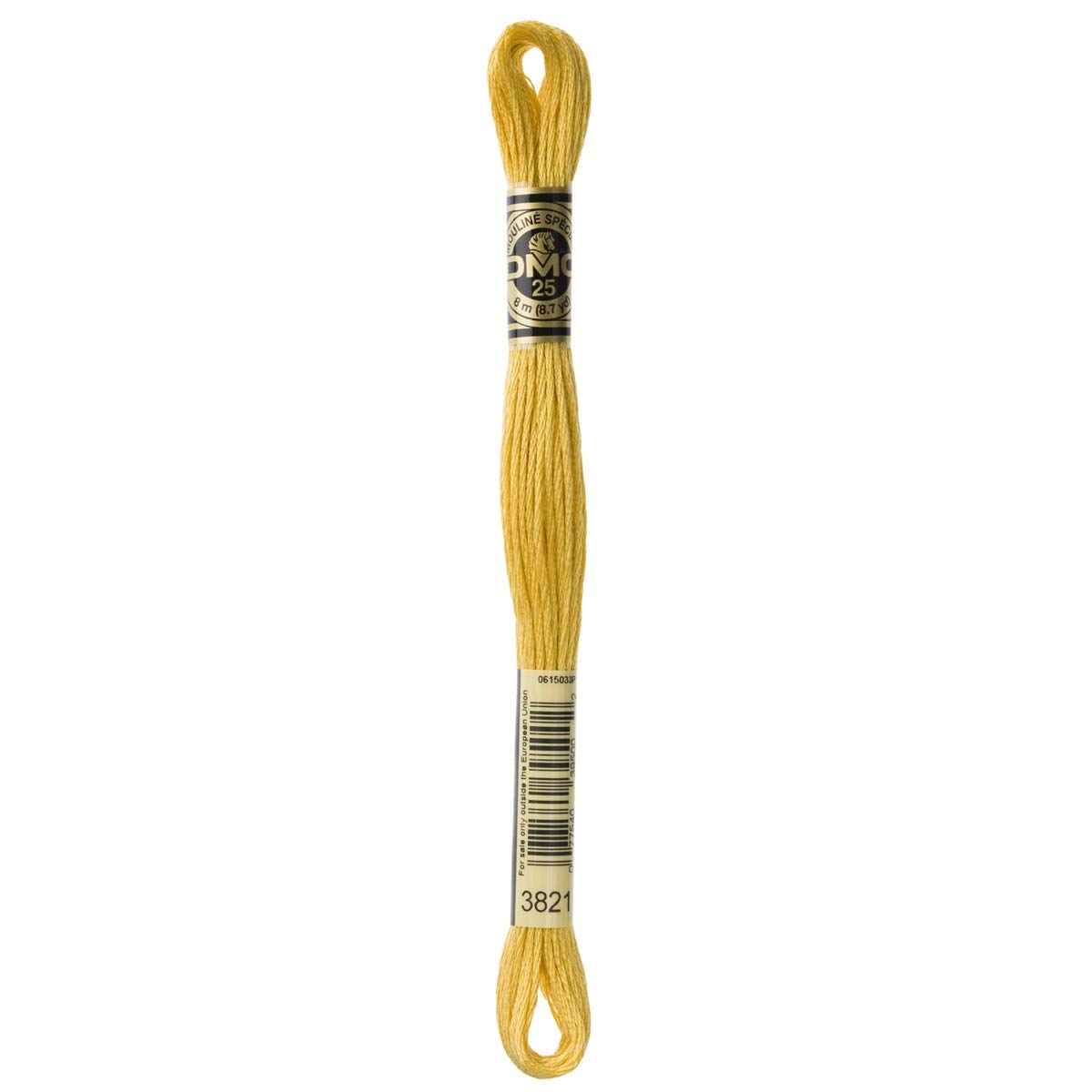 DMC Embroidery Floss Mouline Stranded Cotton Thread for Hand Embroidery and Sewing - Colour No: 3821-5 x 8m Skeins — image 1
