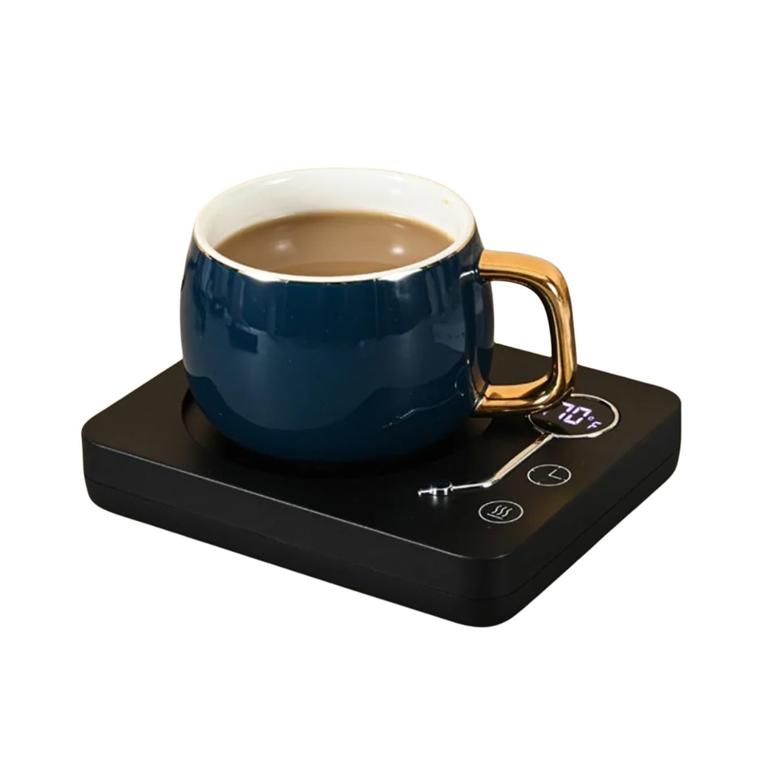 Calentador de tazas de café, calentador de tazas de café con 3 ajustes de engranajes y función de apagado automático de 4 horas para uso en la oficina y el hogar, calentador de bebidas