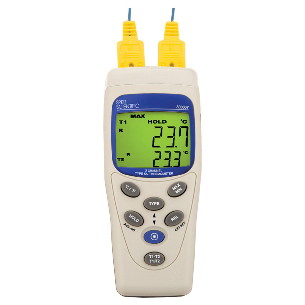 Sper Scientific termometro a 2 canali, tipo K/J, 1